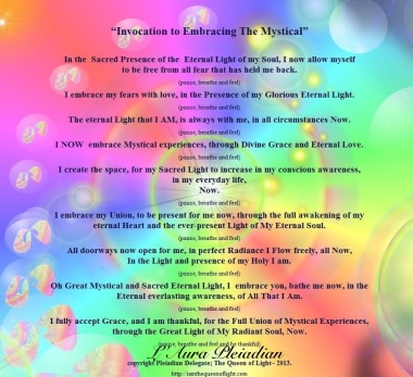 Invocation To Embracing The Mystical